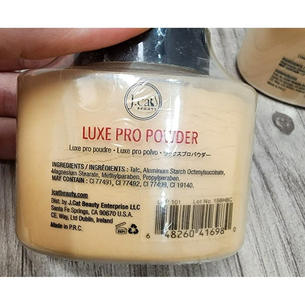 J.Cat Beauty Luxe Pro Powder LPP101 Banana 1.5 oz Set of 2